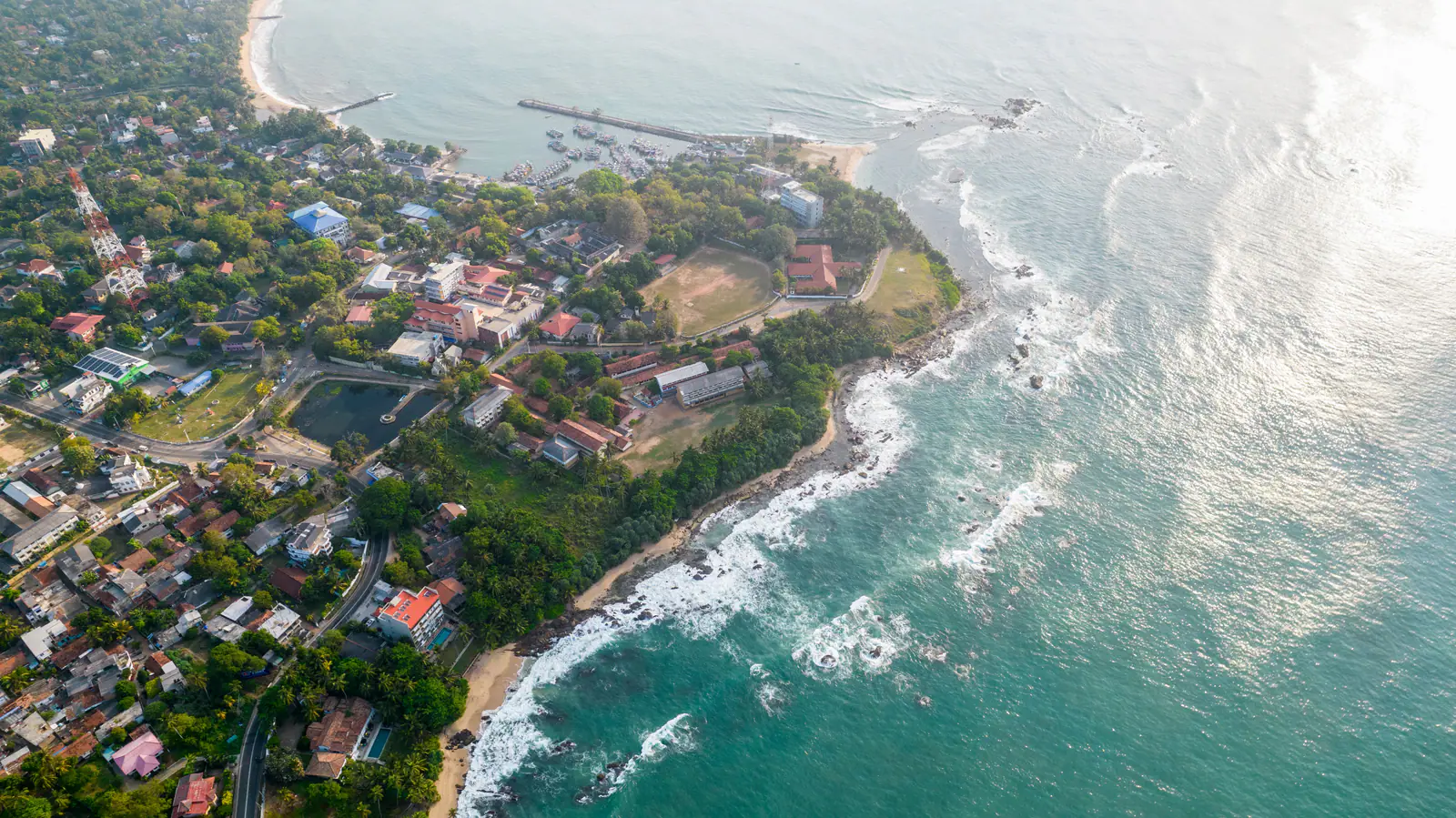 Galle Fort ramparts and sea